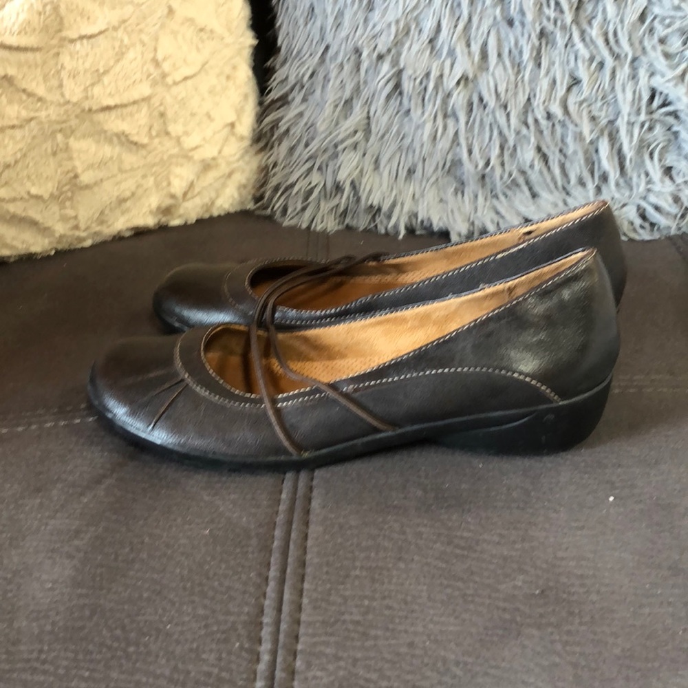 NATURAL SOUL Brown Leather Loafers Size 7.5 - Picture 3 of 8